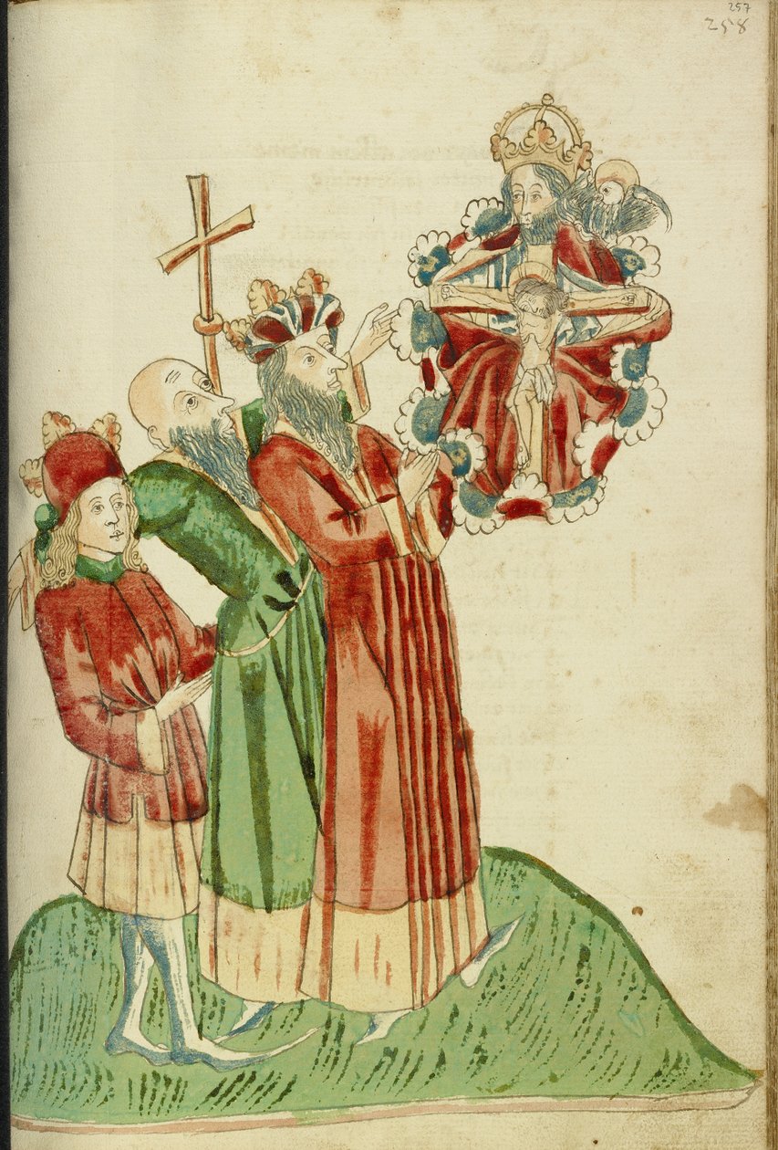 King Avenir, Josaphat, and Nachor Behold the Throne of Grace in Heaven by Hans Schilling