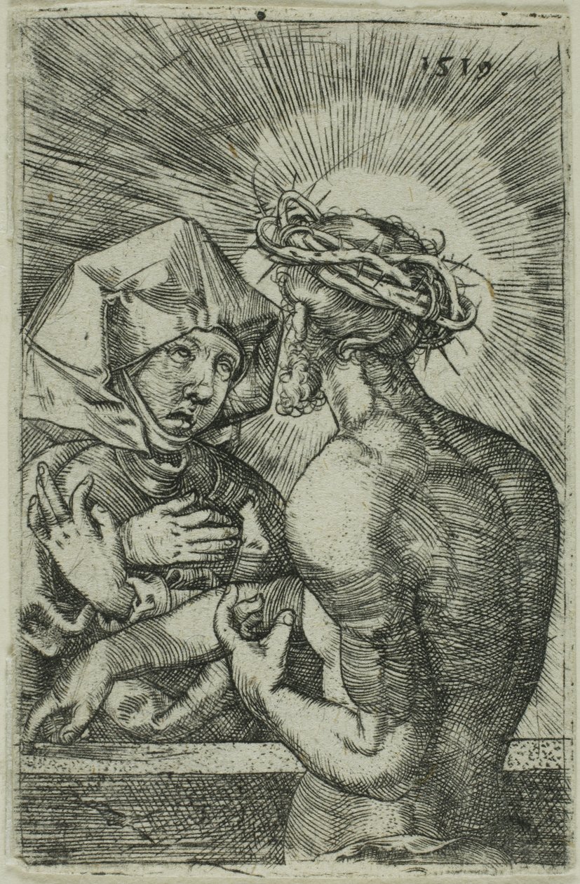 Christ Crowned with Thorns Speaking to His Mother by Hans Sebald Beham