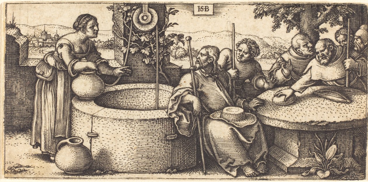 Christ and the Woman of Samaria by Hans Sebald Beham