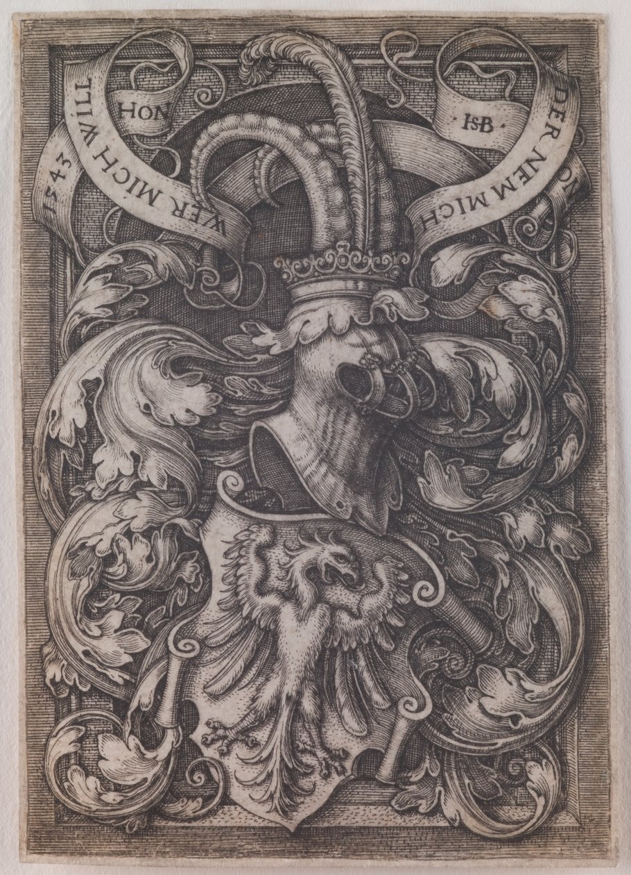Coat of Arms with an Eagle by Hans Sebald Beham