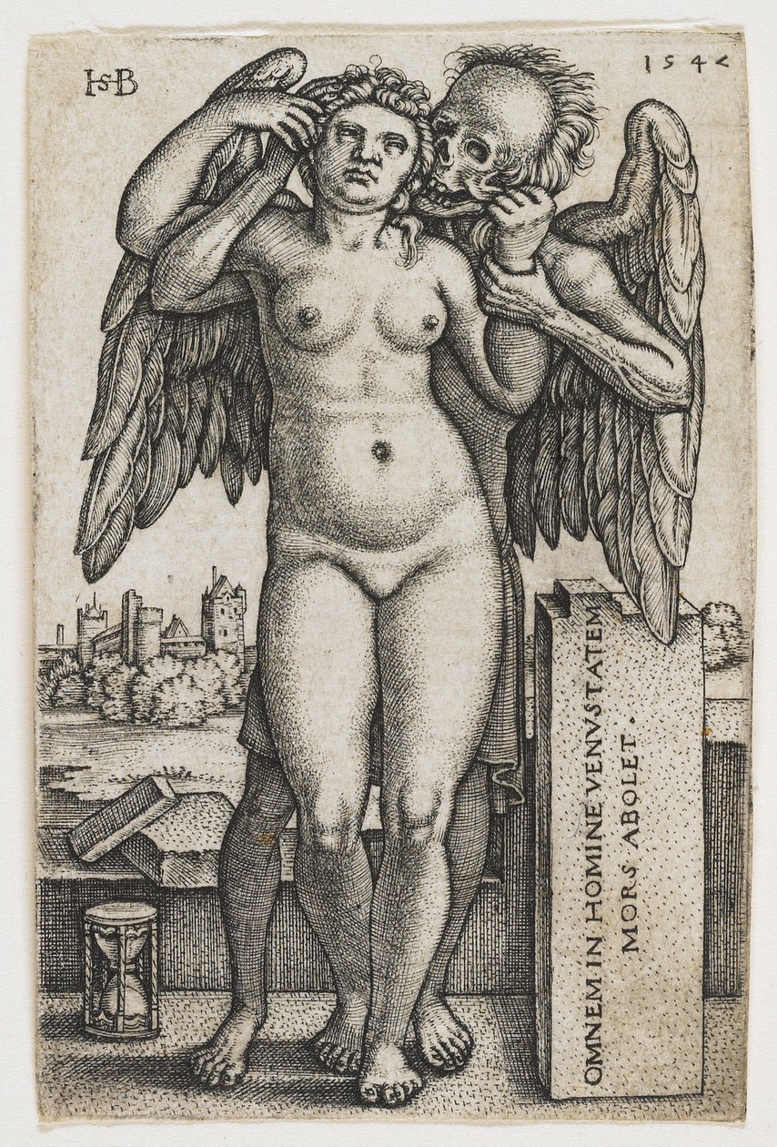 Death Seizing a Woman by Hans Sebald Beham