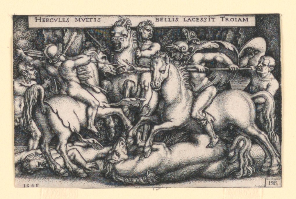 Hercules Fighting against the Trojans by Hans Sebald Beham