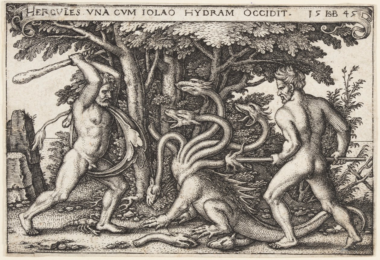 Hercules Slaying the Hydra by Hans Sebald Beham