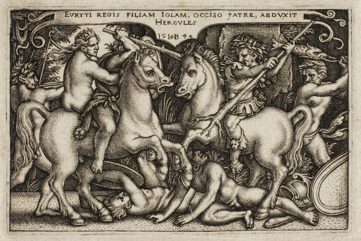 Hercules and Iole, from The Labors of Hercules by Hans Sebald Beham