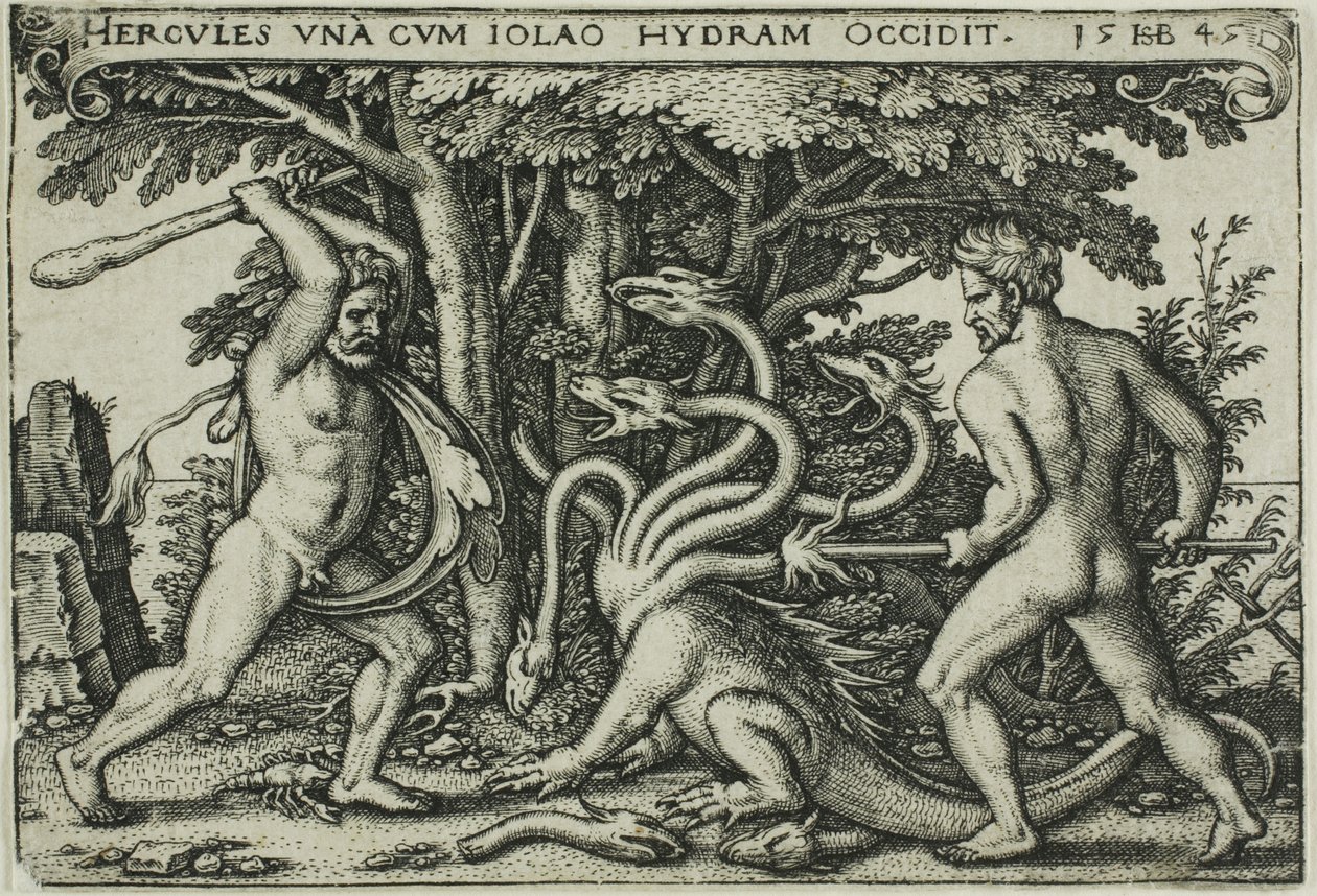 Hercules and the Hydra, from The Labors of Hercules by Hans Sebald Beham