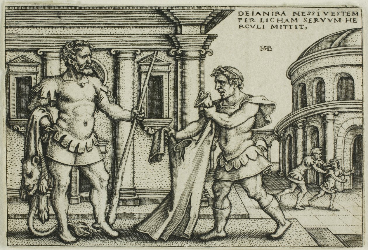 Lichas Bringing the Garment of Nessus to Hercules, from The Labors of Hercules by Hans Sebald Beham