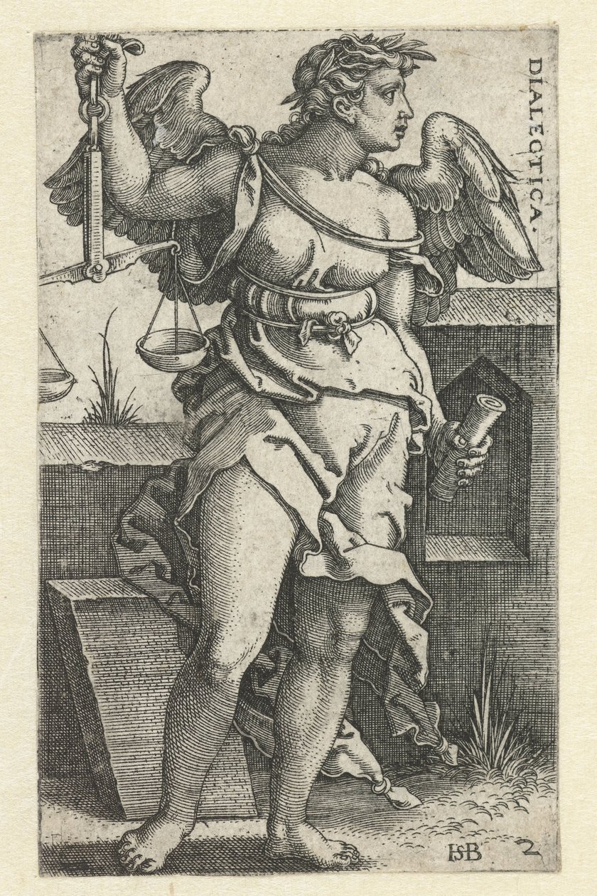 Logic (Dialectic) (title on object) Seven Liberal Arts (series title) by Hans Sebald Beham