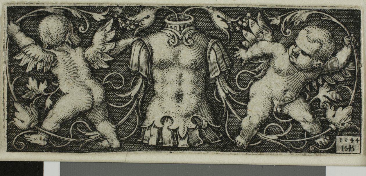 Ornament with Armor and Two Genii by Hans Sebald Beham