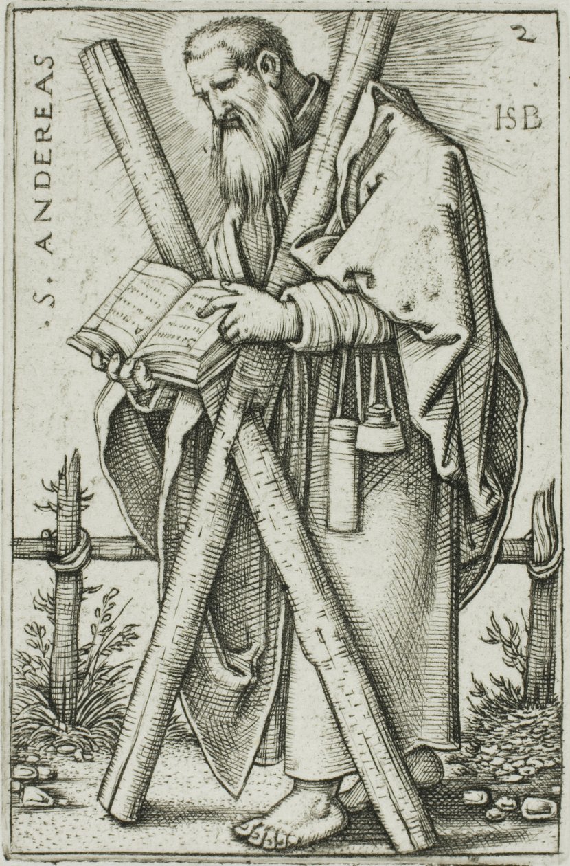 St. Andrew, Plate 2 from The Twelve Apostles by Hans Sebald Beham