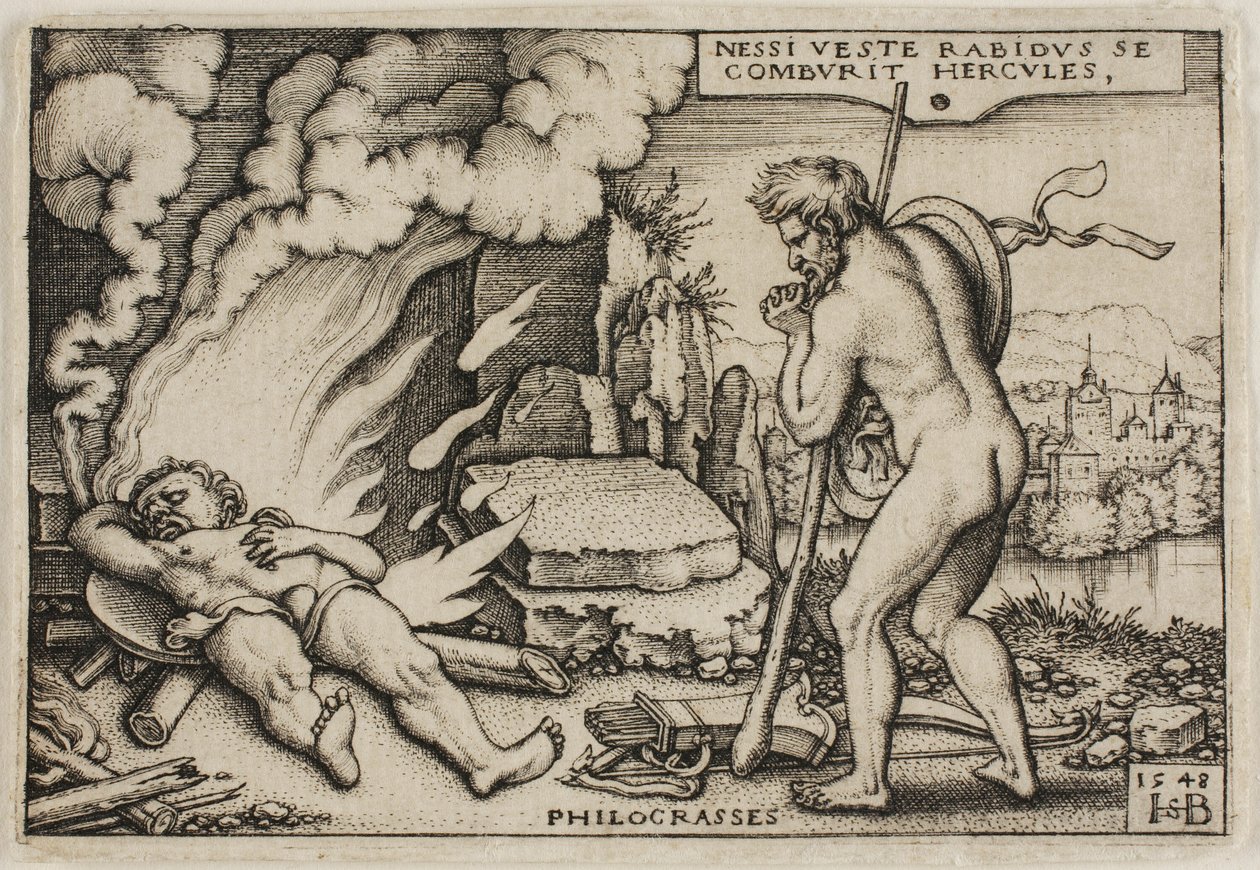 The Death of Hercules, from The Labors of Hercules by Hans Sebald Beham