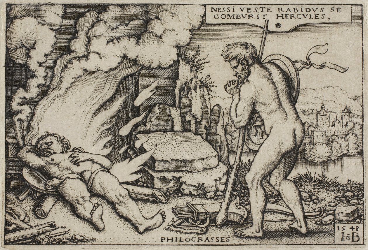 The Death of Hercules, from The Labours of Hercules by Hans Sebald Beham