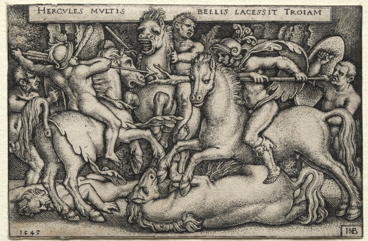 The Labors of Hercules: Hercules Conquering Troy, 1545 by Hans Sebald Beham