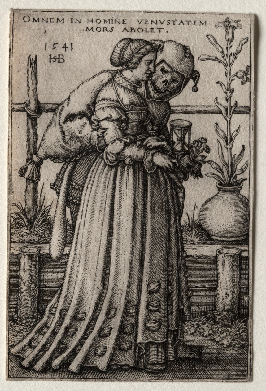 The Lady of Death Masquerading as a Fool by Hans Sebald Beham