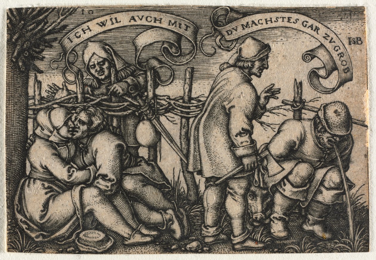 The Peasant Wedding or the Twelve Months: No. 10 by Hans Sebald Beham