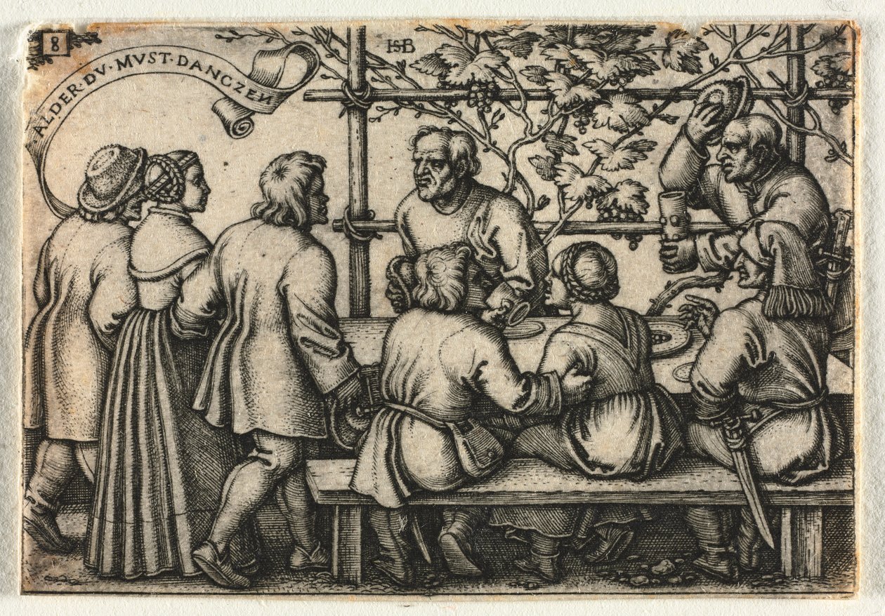 The Peasant Wedding or the Twelve Months: No. 8 by Hans Sebald Beham