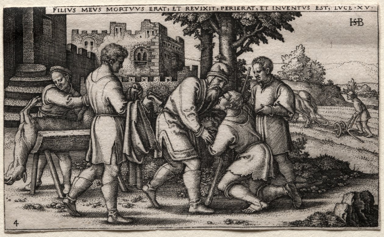 The Prodigal Son: Return of the Prodigal Son by Hans Sebald Beham