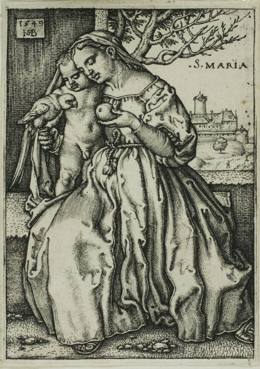 The Virgin and Child with the Parrot by Hans Sebald Beham