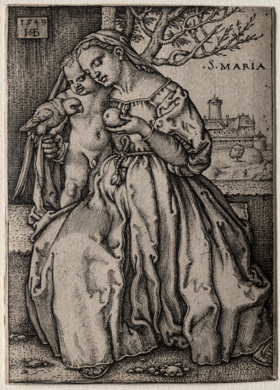 Virgin with the Parrot by Hans Sebald Beham