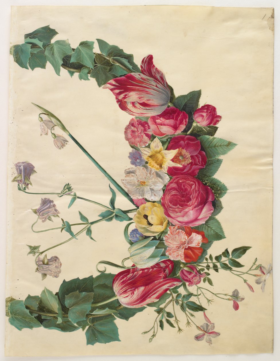 Flower Garland from the album Gottorfer Codex, c.1650 by Hans Simon Holtzbecher