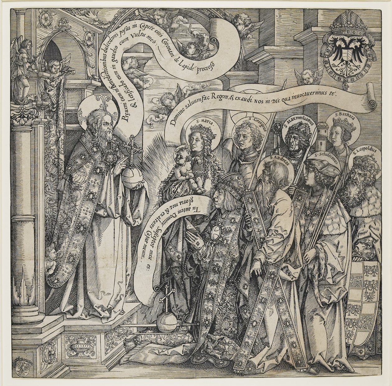 Maximilian Presented by his Patron Saints to the Almighty, 1519 by Hans Springinklee