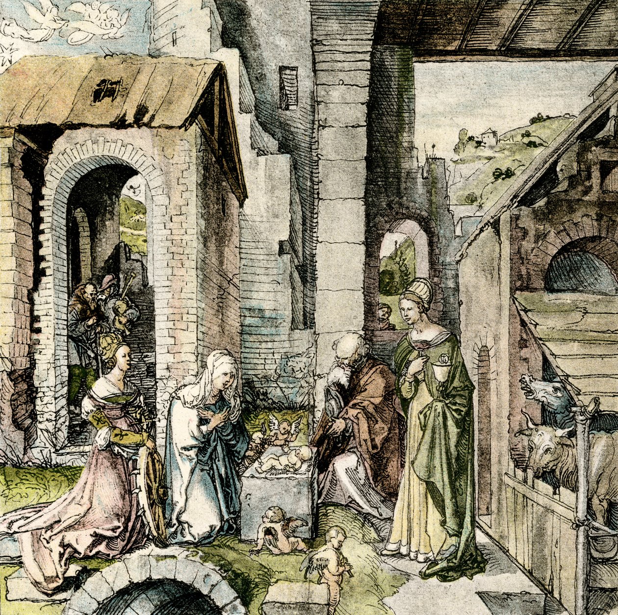 Adoration of the Infant Jesus with St. Catherine and Barbara by Hans Suess Kulmbach