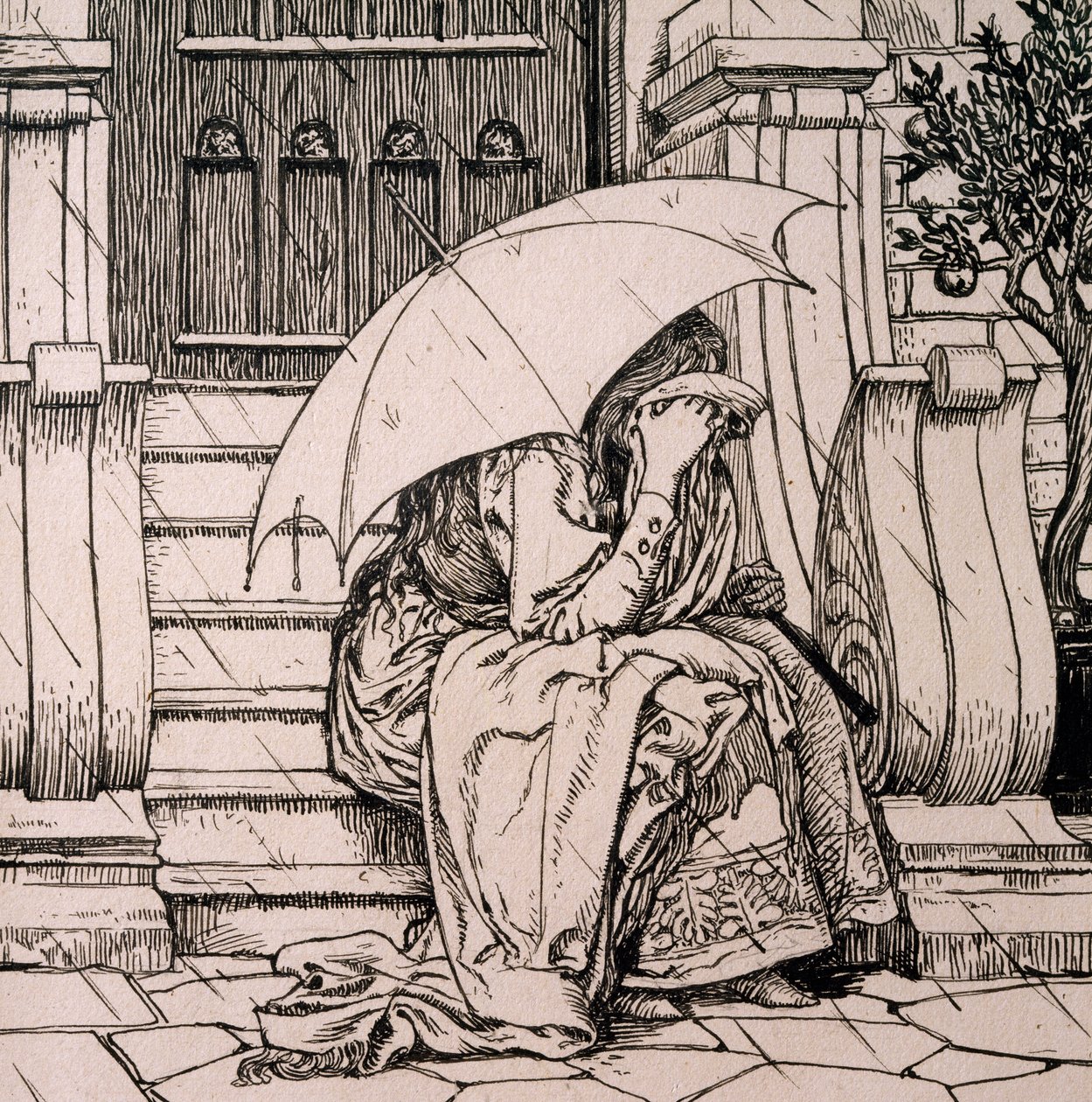 Illustration for fairy tale by Hans Christian Andersen by Hans Tegner