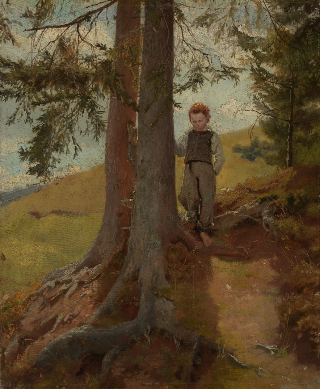 Peasant Boy at the Edge of the Forest by Hans Thoma