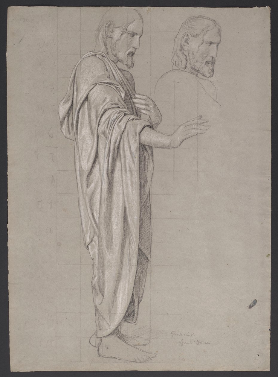 Christ with Outstretched Right Hand, Beside It a Repetition of the Figure