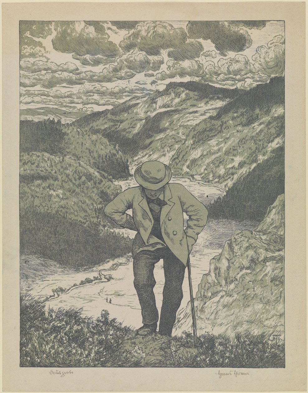 The Wanderer (Masterpiece) by Hans Thoma