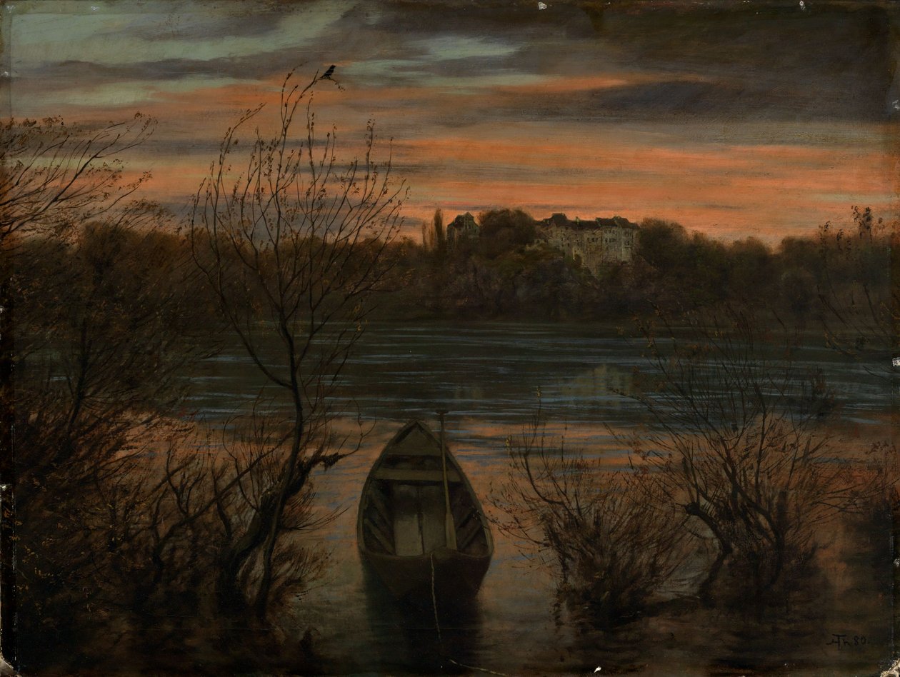 Lonely Boat by Hans Thoma