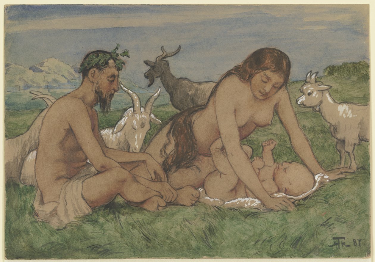 Family of Fauns by Hans Thoma