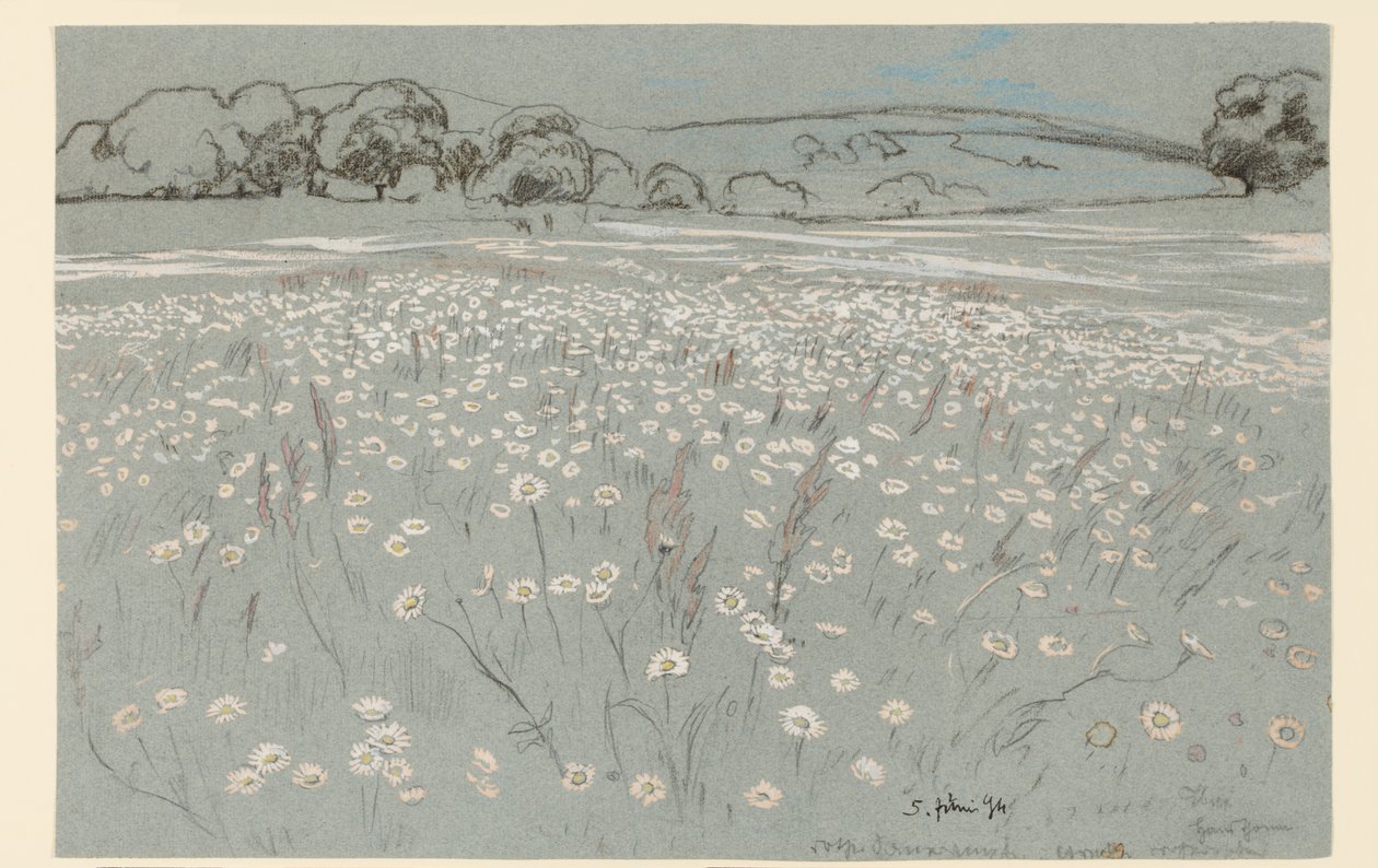 Meadow with Daisies by Hans Thoma