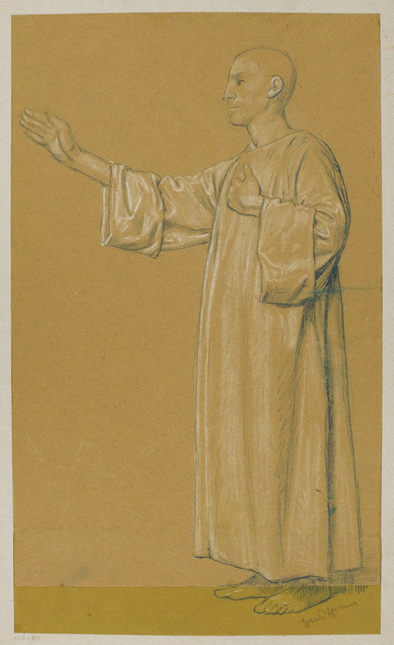 Man in a Long Tunic by Hans Thoma