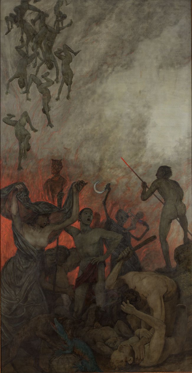 Easter Triptych: The Hell by Hans Thoma
