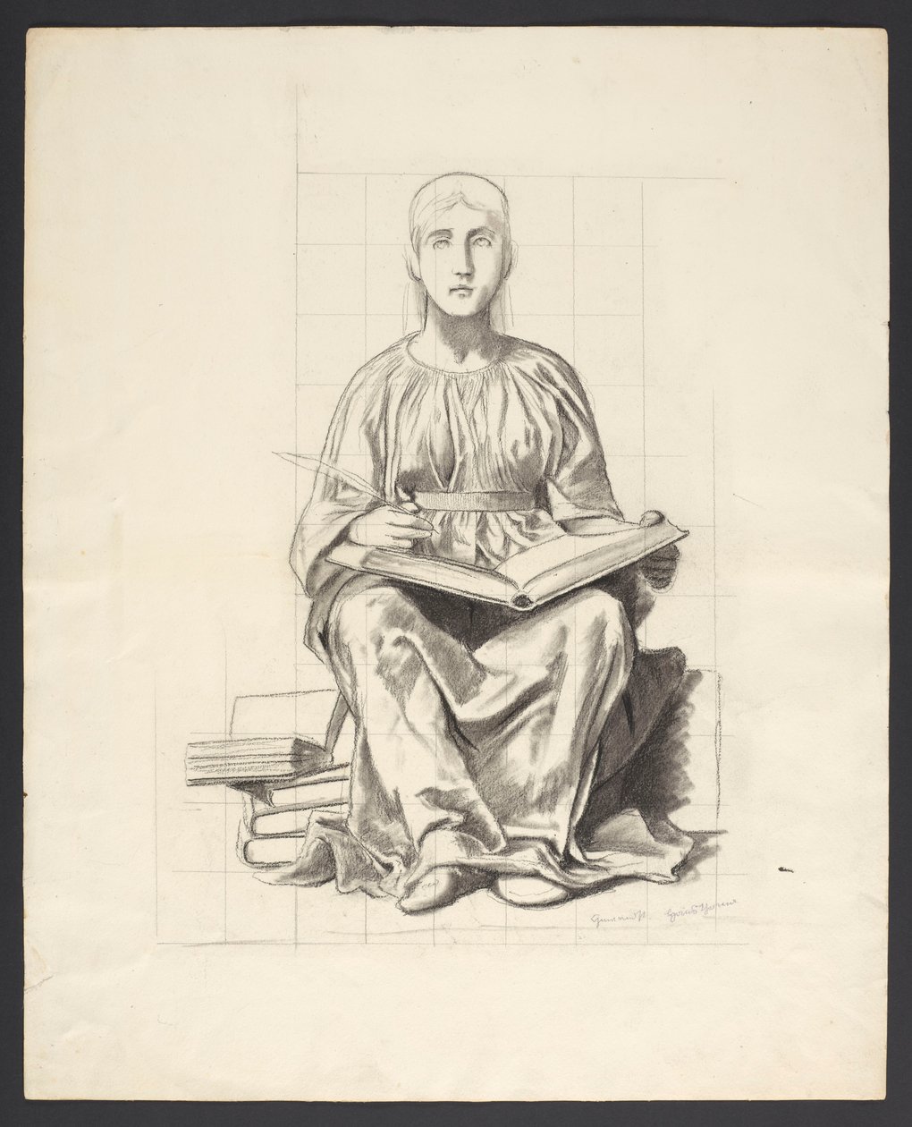 Allegorical Figure with a Book by Hans Thoma