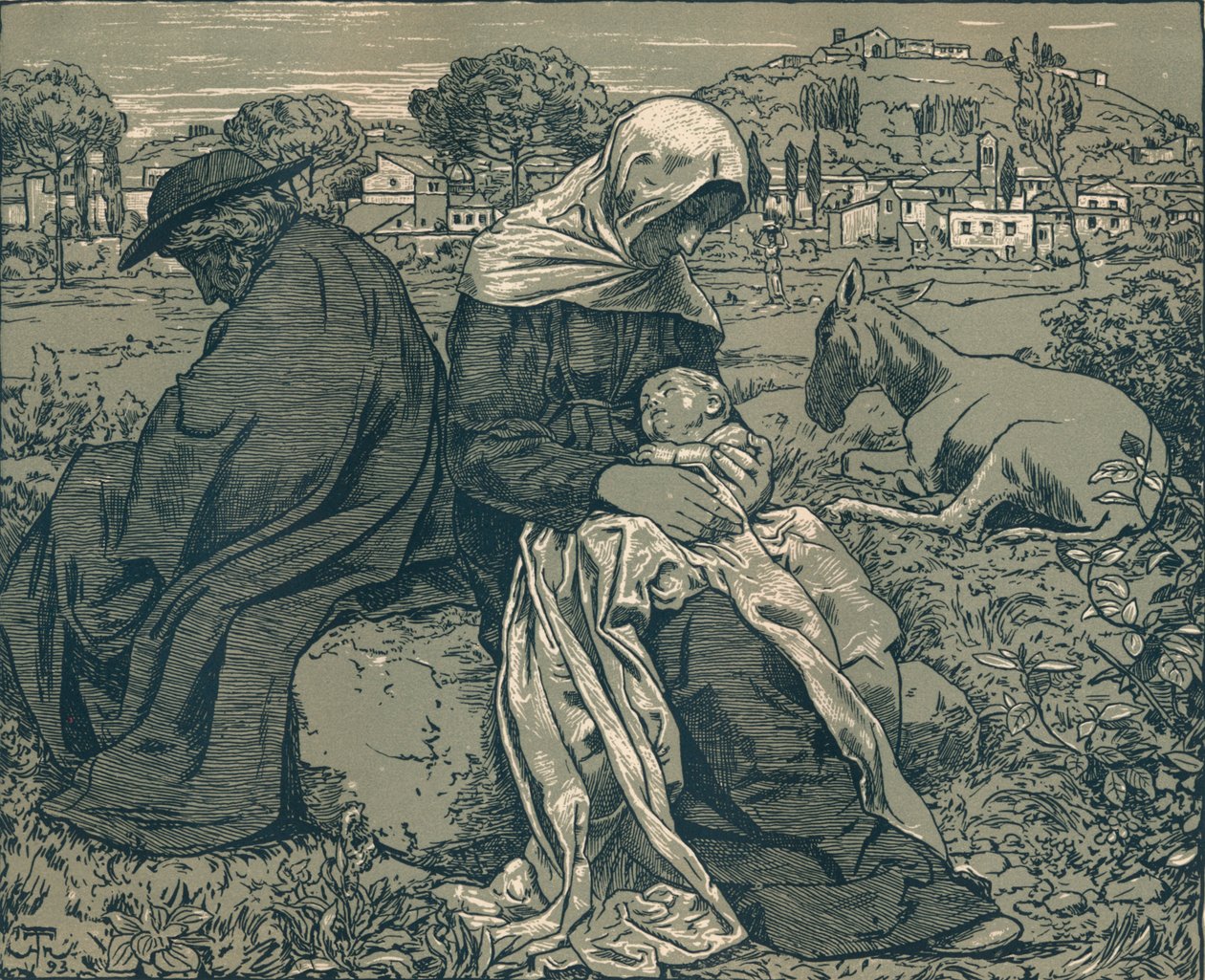 Rest During the Flight into Egypt by Hans Thoma