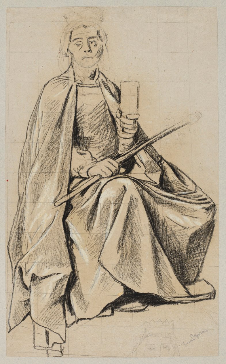 Study for the Figure of King Gambrinus by Hans Thoma