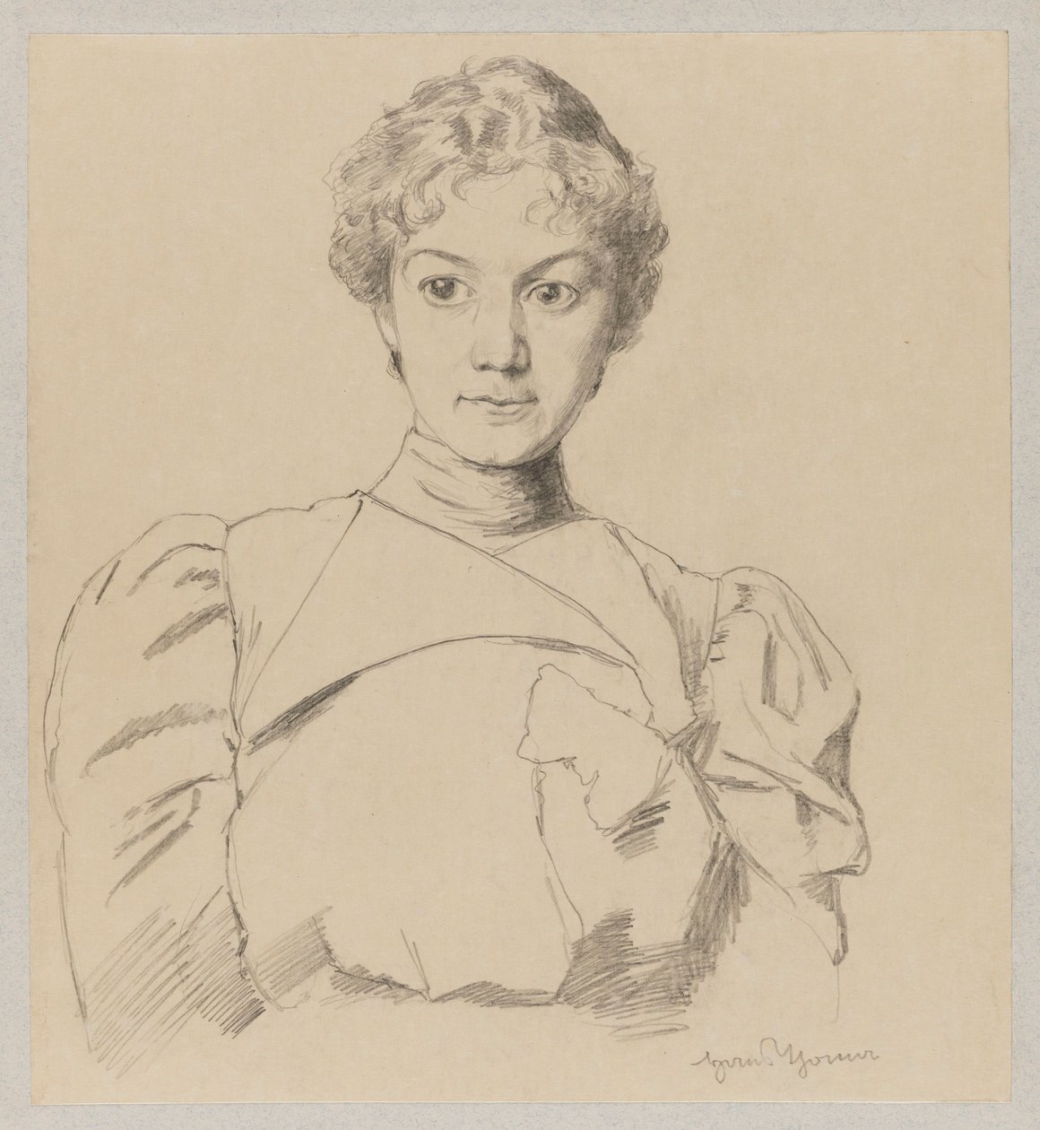 Study Portrait of a Young Woman by Hans Thoma
