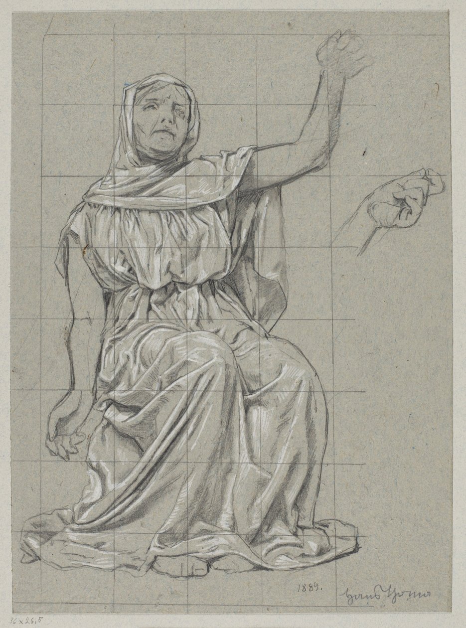 Study of a Figure of One of the Norns by Hans Thoma
