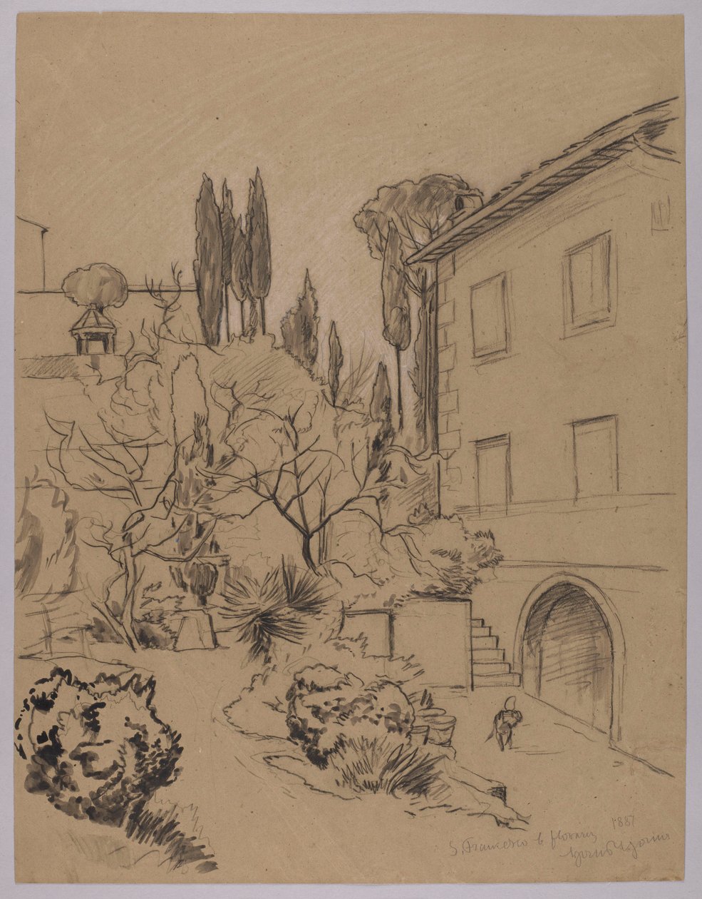 View of the Monastery of St. Francis in Florence by Hans Thoma