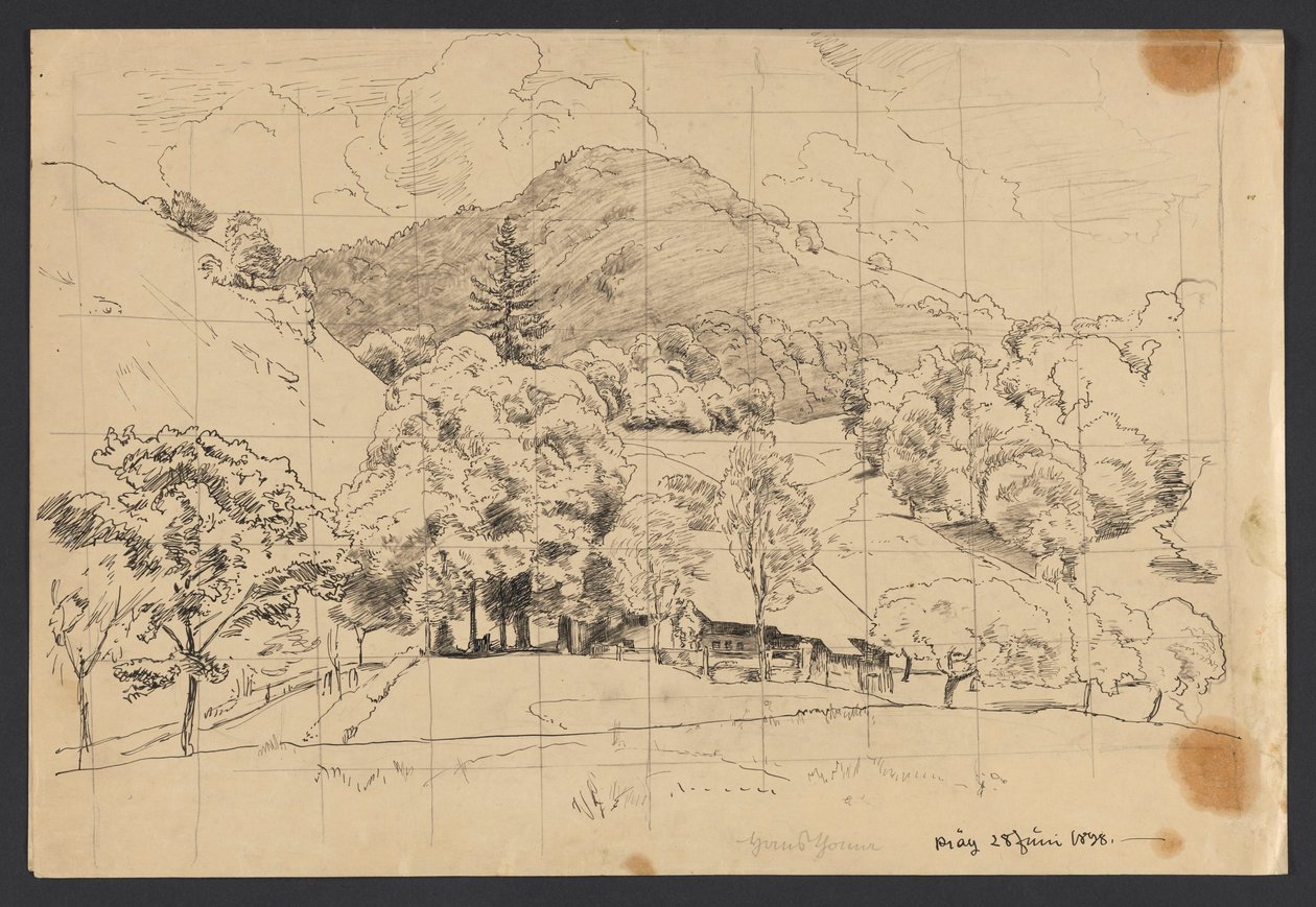 Farmstead in Präg in the Black Forest by Hans Thoma
