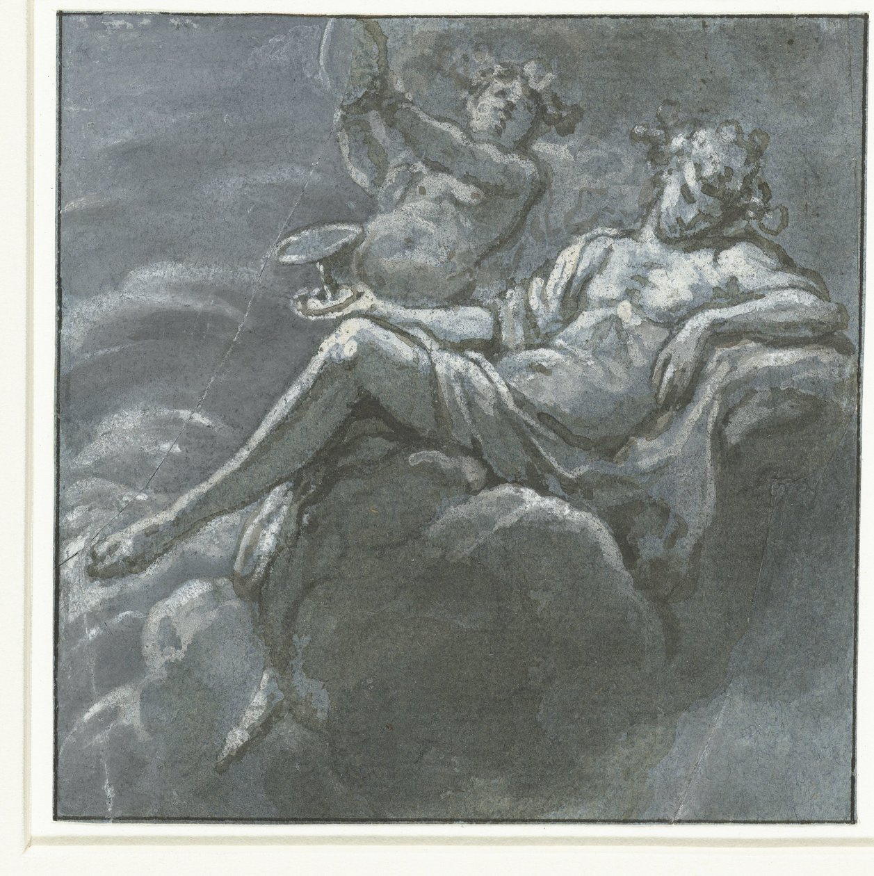 Bacchus with a Drinking Bowl and a Silenus by Hans Ulrich Franck
