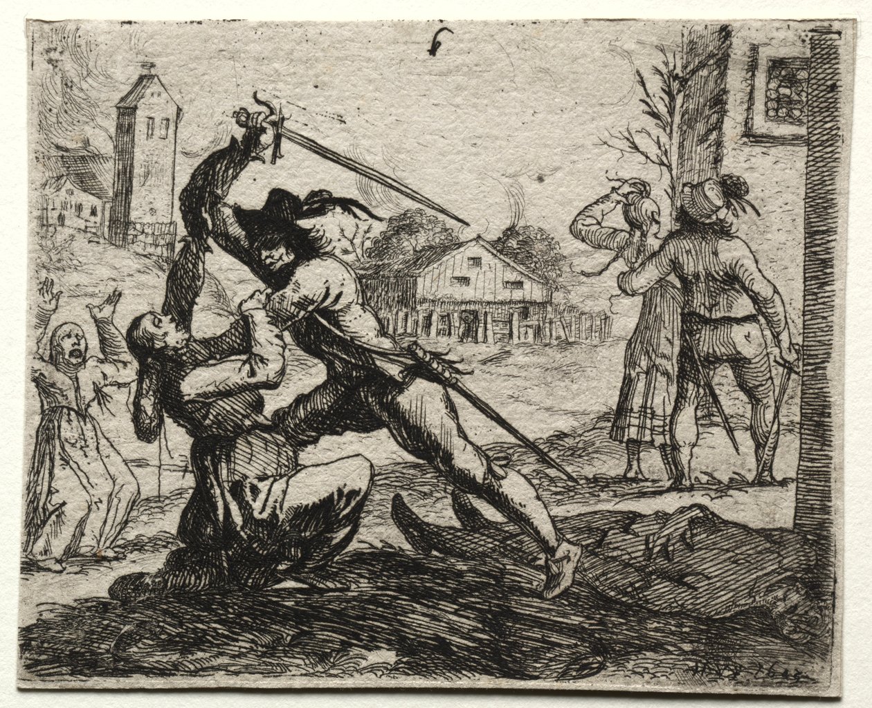 Military Subjects: Two Soldiers Pursuing Women in a Village by Hans Ulrich Franck