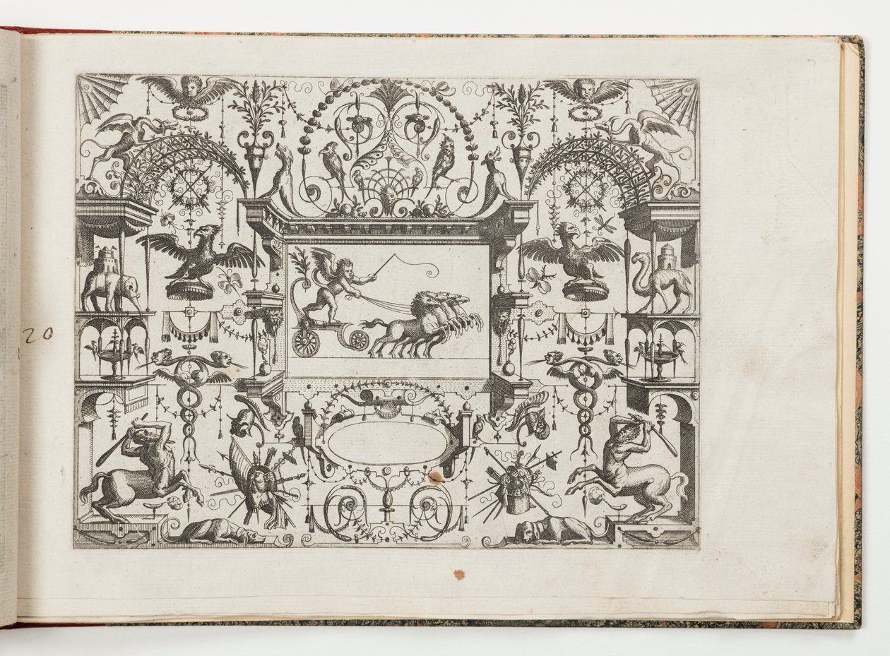 Plate 20, from Grotteßco in diverßche manieren (Various Grotesques) by Hans Vredeman de Vries
