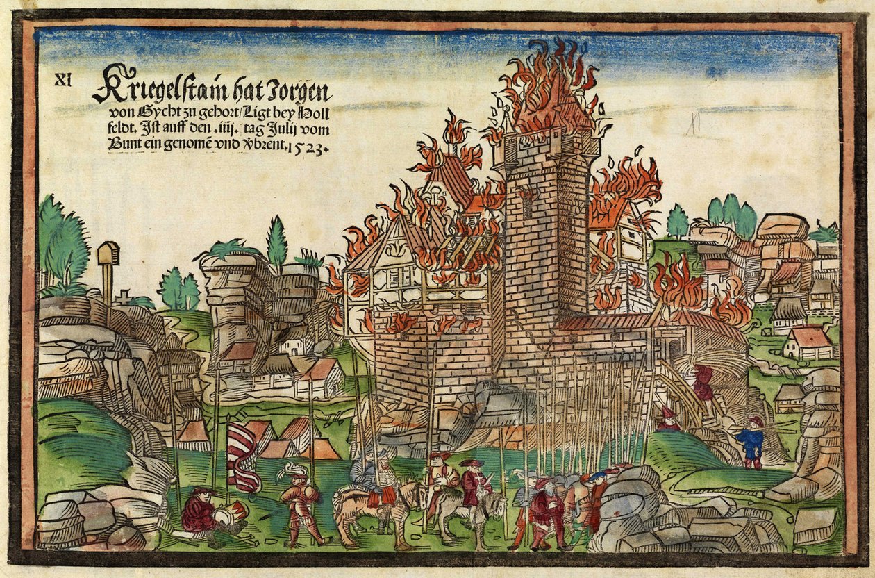 Destruction of the Krögelstein Castle by the Swabian League by Hans Wandereisen
