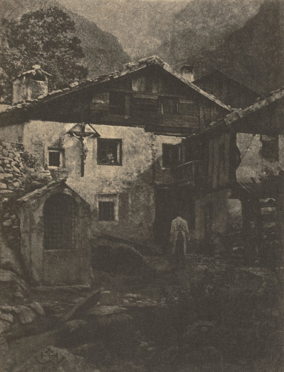 A Village Corner by Hans Watzek