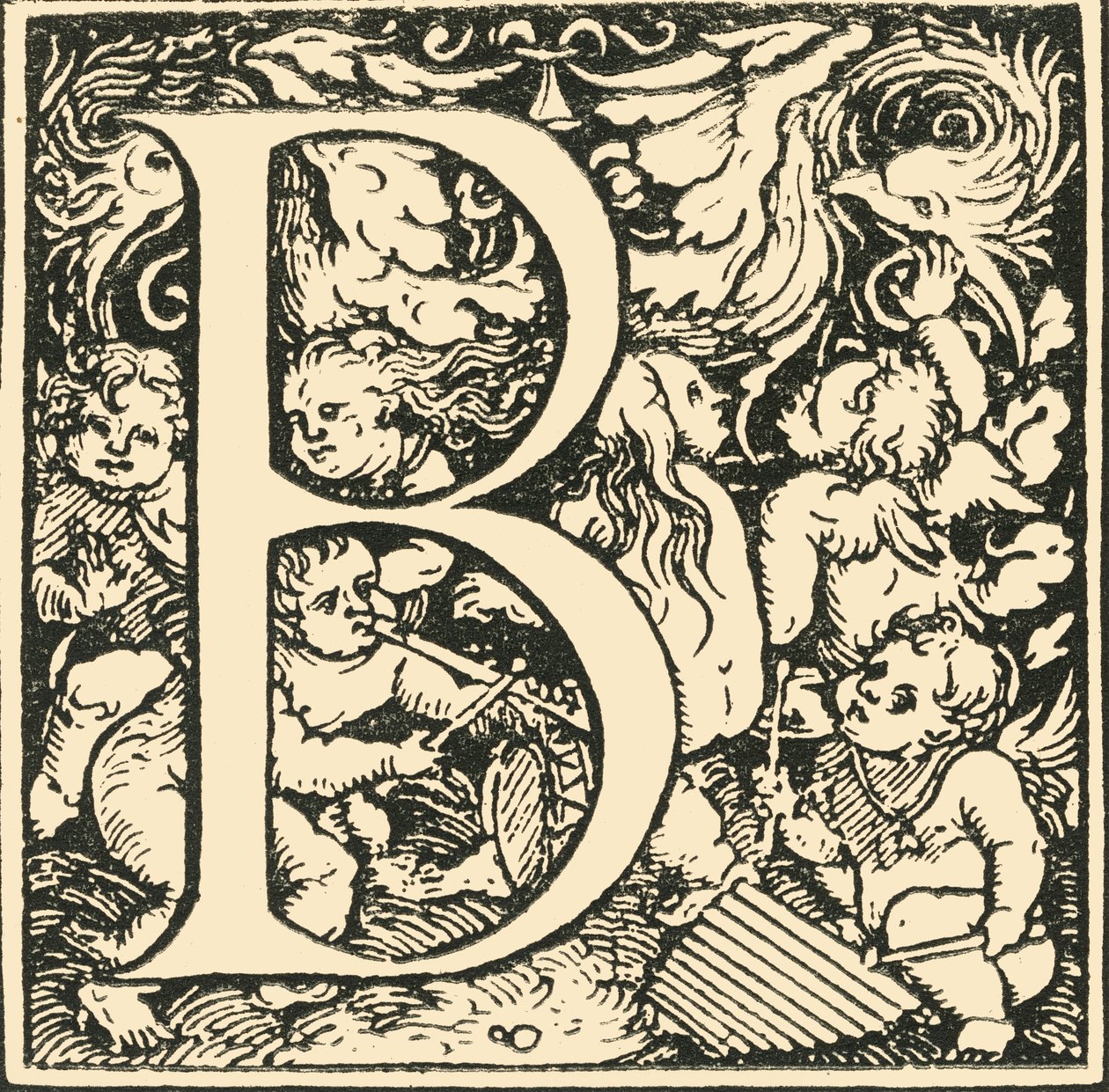 B - An Alphabet by Hans Weiditz, c1520-1521 by Hans Weiditz