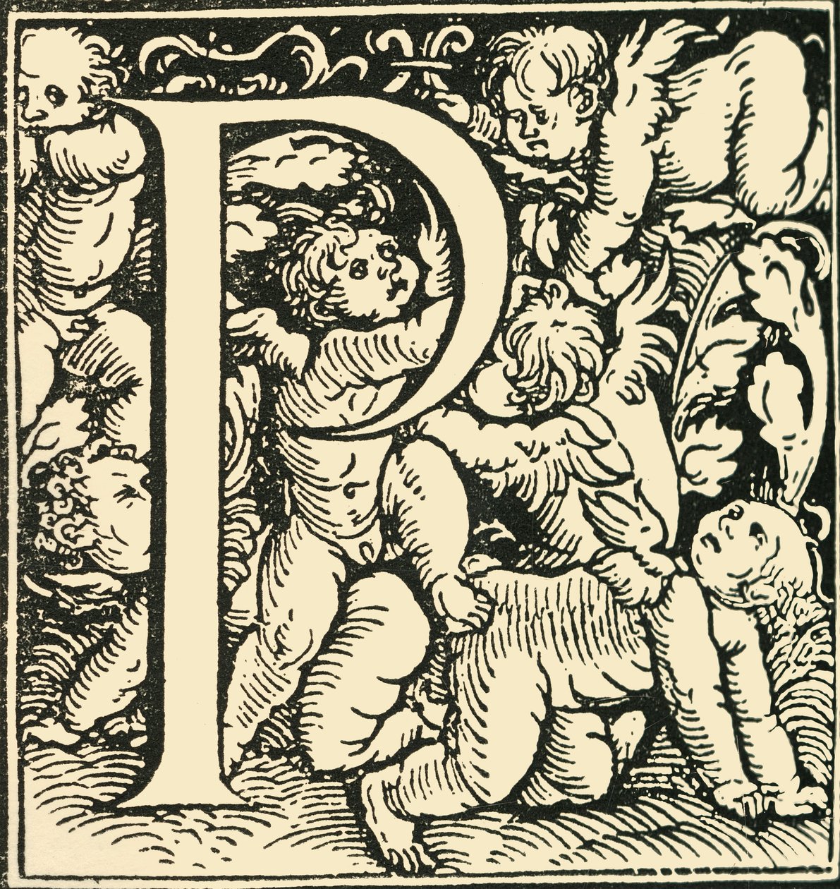 P - An Alphabet by Hans Weiditz, c1520-1521 by Hans Weiditz