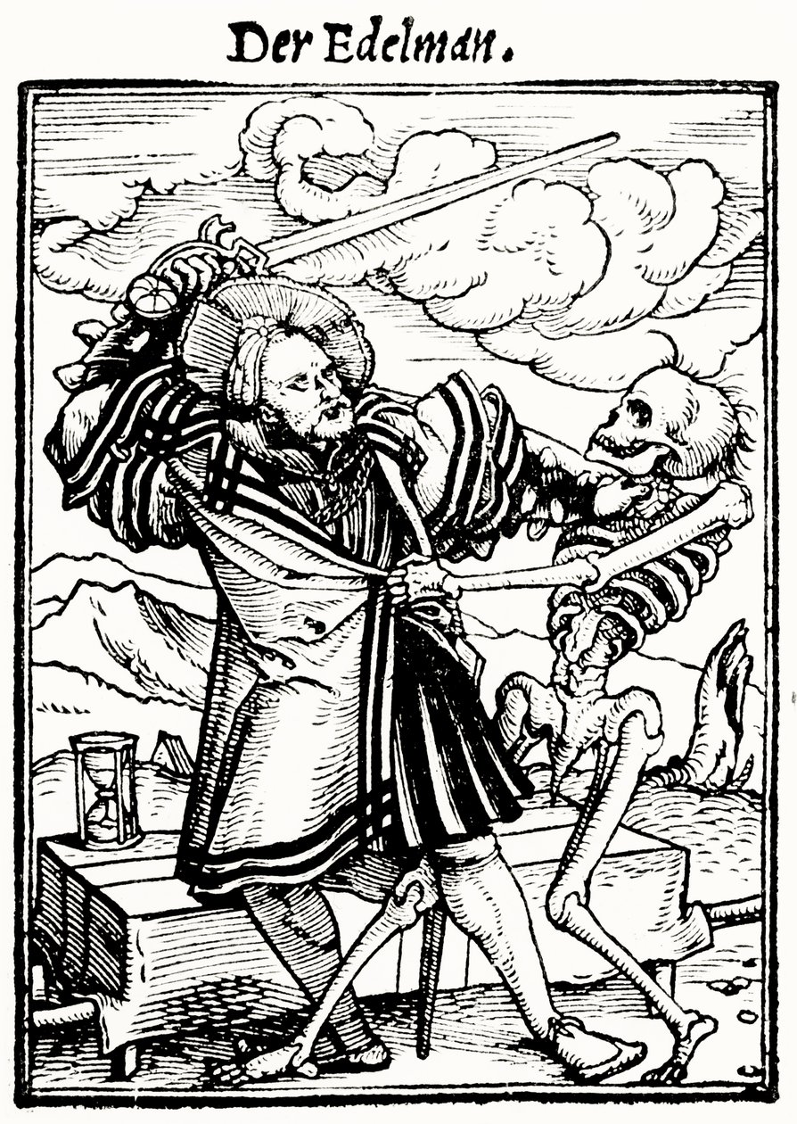 Death and the Nobleman by Hans after Holbein the Younger