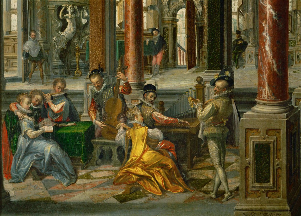 Palace Architecture with Musicians by Hans or Jan Vredeman de Vries